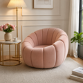 Modern Pink Velvet Accent Chair | Luxury Living Room Lounge Chair
