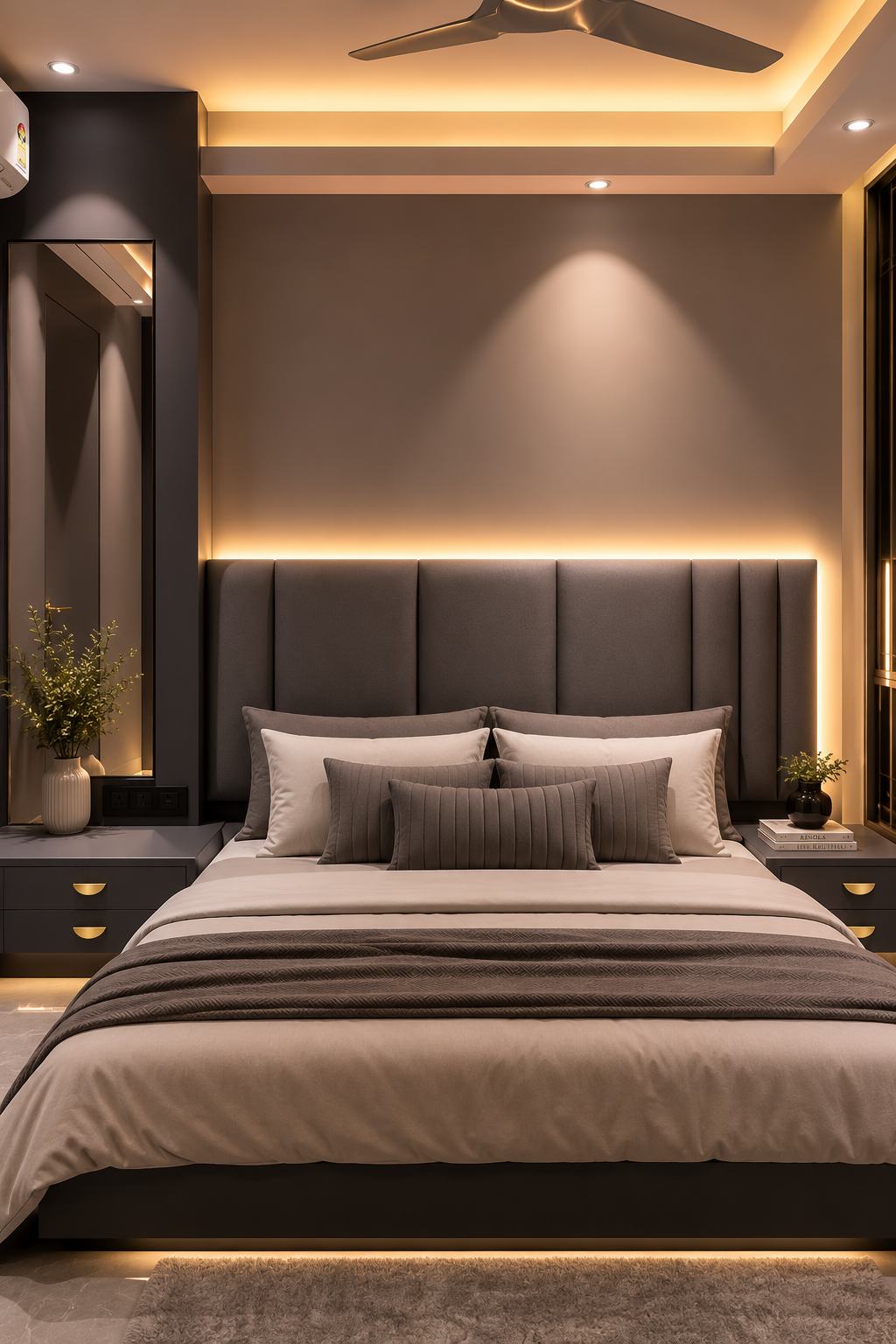 Modern Upholstered LED Headboard | Luxury Custom Bedroom Design