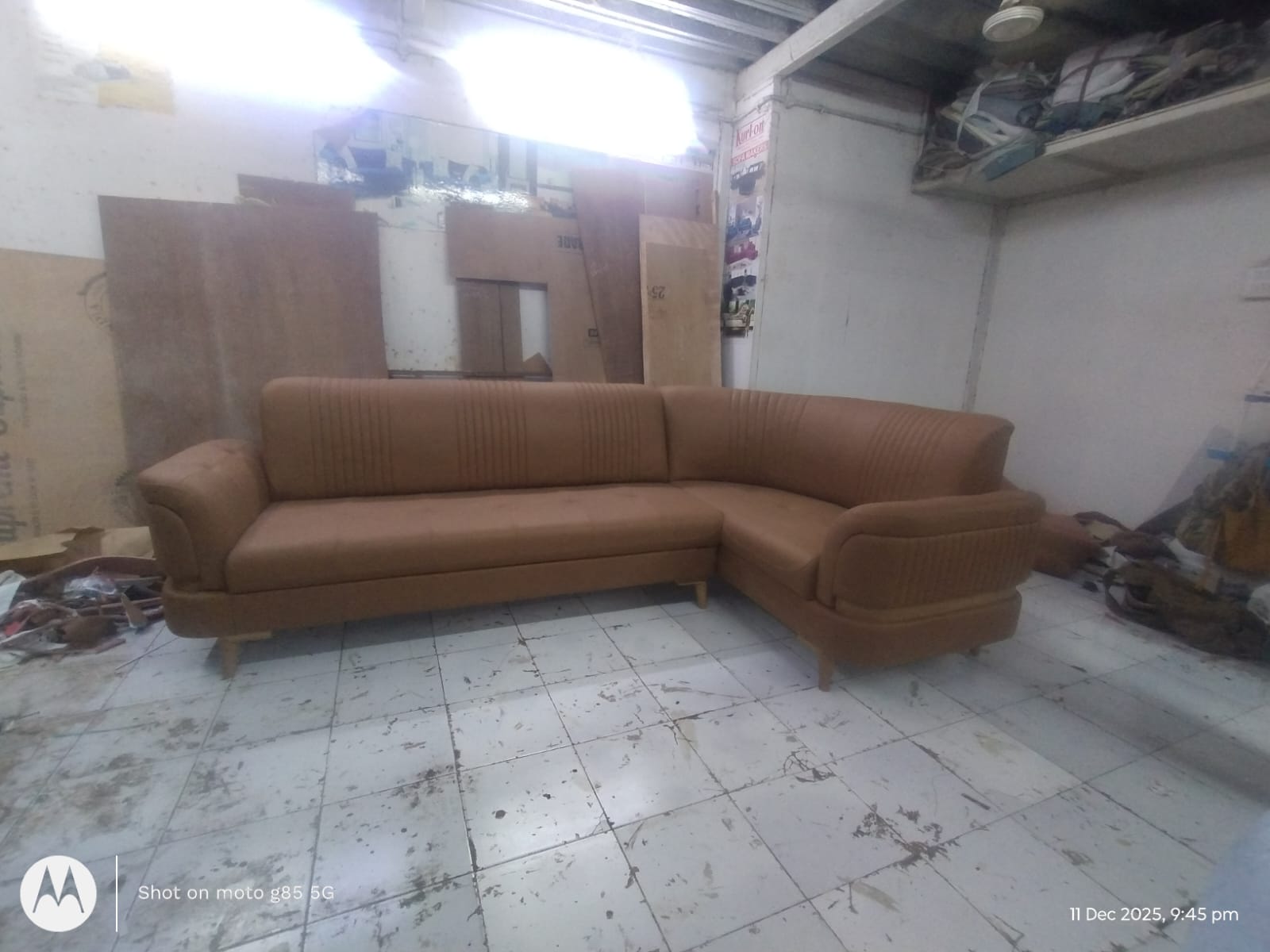 Modern Curved L-Shape Sofa | Premium Custom Corner Sofa