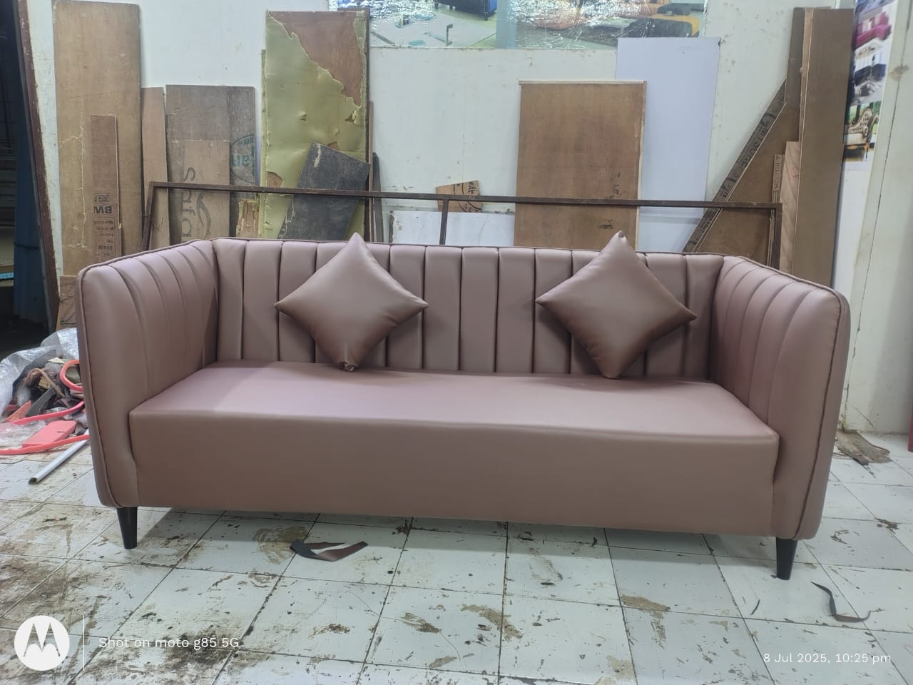 Luxury Modern 3 Seater Leatherette Sofa | Custom Furniture by 3A Homes