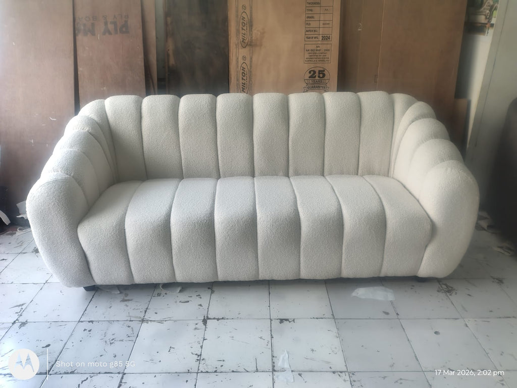 Modern Curved Bouclé 2 Seater Sofa | Premium Custom Made Sofa – 3A Homes