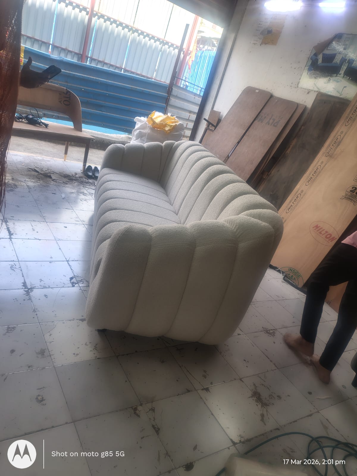Modern Curved Bouclé 2 Seater Sofa | Premium Custom Made Sofa – 3A Homes